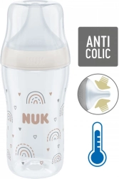 Stikla zīdaiņu pudele NUK Perfect Match ar temperatūras kontroli 230 ml
