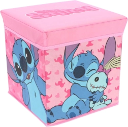 Cozy Noxxiez salokāms uzglabāšanas kaste un pufs STITCH meitenēm 30 × 30 × 30 cm