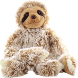 Pūkains sliņķis ar rāvējslēdzēja līplentēm uz rokām 33 cm