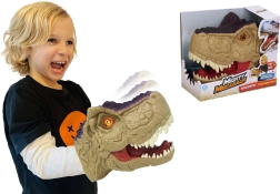 Dinozaura galva ar efektiem uz rokas 20 cm