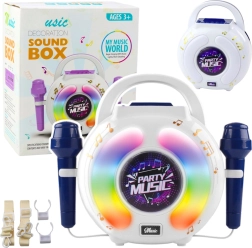 Karaoke komplekts ar diviem mikrofoniem un Bluetooth skaļruni