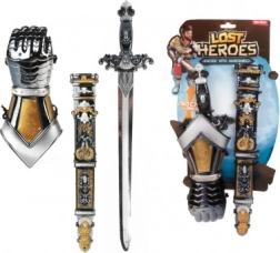 Bruņinieka komplekts plastmasas zobens ar maksti un aizsargiem