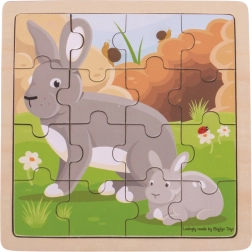 Bigjigs Toys puzle trusītis ar trusēnu