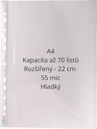 Dokumentu ieliktņi CONCORDE A4 caurspīdīgi, gludi, 55 mikroni, 100 gab.