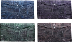 Plastmasas aploksne ar spiedpogu 35 × 25 cm ar iespiedshēmas plates motīvu
