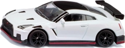 Auto modelis Nissan GT‑R Nismo – balts sporta auto
