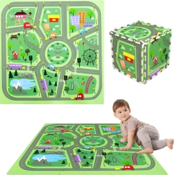 Humbi putu paklājiņš pilsētas ielas 90 × 90 cm, 9 daļas