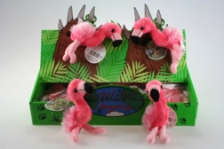 Plīša flamingo – atslēgu piekariņš 12 cm