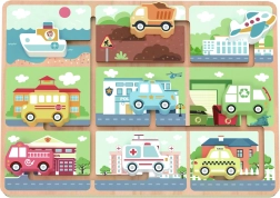 Koka labirints ar transportlīdzekļiem TOOKY TOY