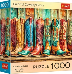 Trefl puzzle colorful cowboy boots 1000 pieces