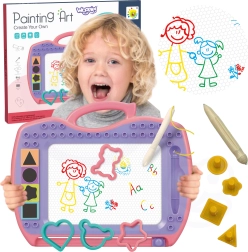 Woopie magnētiskā zīmēšanas tāfele ar štampiem un šabloniem