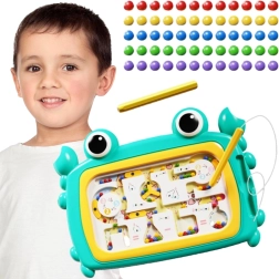 Magnētiskā Montessori tāfele – labirints krabis tirkīza WOOPIE
