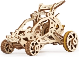Koka mehāniskā 3D puzle mini bagijs UGEARS, 80 detaļas
