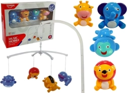 Mūzikas karuselis virs gultiņas ar dzīvnieciņiem bez baterijām