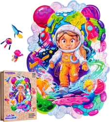 Koka puzzle “Kosmosa piedzīvojumu meklētājs” 120 detaļas