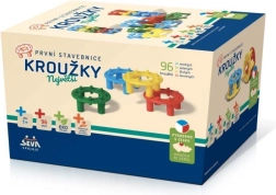 Pirmā būvkomplekta Gredzeni – 96 detaļas kastē