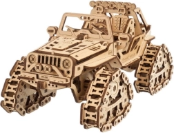 UGEARS kāpurķēžu apvidus transportlīdzeklis – 3D koka mehāniskā puzle