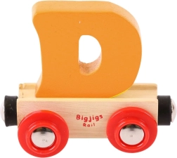 Bigjigs Rail koka vilcieniņš ar burtu D