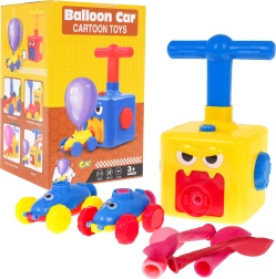 Komplekts ar 2 balonu piedziņas mašīnītēm bērniem no 3 gadu vecuma ar rokas pumpi un 4 baloniem