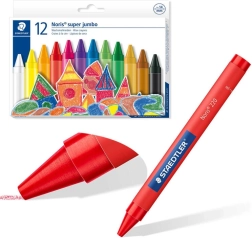 Staedtler Noris Jumbo vaska krītiņi 12 krāsas