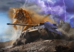 Puzzle TREFL Premium Plus World of Tanks: Tiger II 1000 gabali