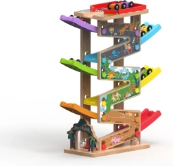 Liela koka sacīkšu trase ar 6 rampām bērniem