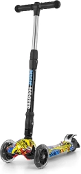 Bērnu trīsriteņu skrejritenis Milly Mally Magic Scooter graffiti