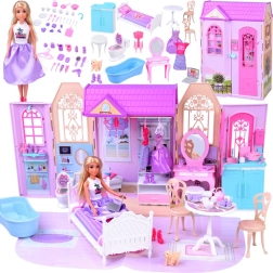 Saliekamā leļļu mājiņa ar koferīti un lelli ANLILY