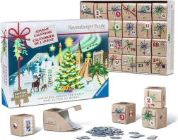 RAVENSBURGER Advent Calendar Puzzle – Christmas Around the World, 24×54 pieces