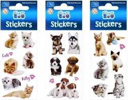 StickerBoo stickers with puppies and kittens (3 variants) - 1 piece