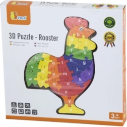 Koka 3D koka puzle ar alfabētu