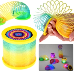 Varavīksnes atsperīte DISCO 2in1 ar LED apgaismojumu un projektoru