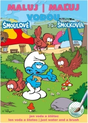 Krāsojamā grāmatiņa “Krāso ar ūdeni” A5 – Smurfi 15 × 21 cm