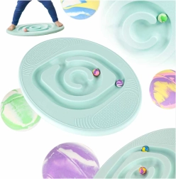 Children's Balance Board with Ball Maze, Mint