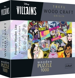 Koka puzle TREFL Wood Craft Origin Disney: ļaundaru tikšanās 1000 gabaliņi