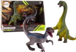 Dinozauru figūriņu komplekts – brahiozaurs un velociraptors (2 gab.)