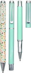 CONCORDE Stella Gift Set – ballpoint pen and rollerball, light blue