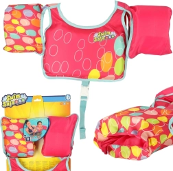 Rozā bērnu peldēšanas veste ar piedurknēm Bestway 3–6 gadi, 19–30 kg