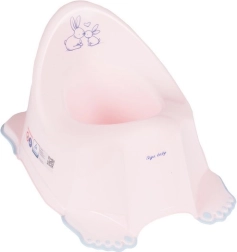 Spēlējošs bērnu neslīdošs podiņš Bunny – rozā