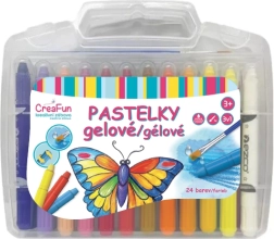 CreaFun 3-in-1 gēla krītiņi, mazgājami, komplekts 24 gab. ar otu