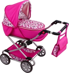 Bērnu leļļu ratiņi 2v1 New Baby Monika rozā