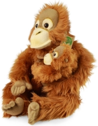 Pūkains orangutans ar mazuli 28 cm ECO friendly – RAPPA
