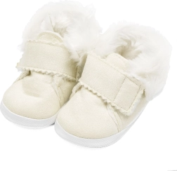 Bērnu ziemas zamša čībiņas NEW BABY, bēšas, 0–3 mēneši