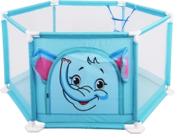 Children's playpen elephant with balls and basket