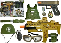 Military set with foam dart MP7 pistols for kids