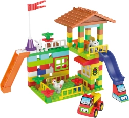 L-W Toys junior kluči ferma – konstruktors pašiem mazākajiem, 120 gab.