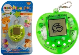 Elektroniskā spēle TAMAGOTCHI zaļa ar īsu ķēdīti