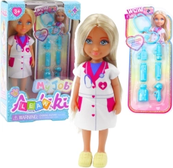 Mini lelle daktere ar medicīniskajiem piederumiem