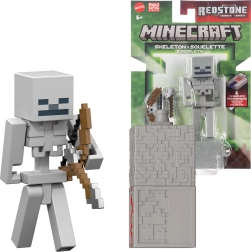 Minecraft Skeleton figūriņa no Redstone Charged sērijas ar piederumiem