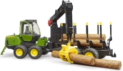 Bruder John Deere 1210E koksnes pārvadātājs ar celtni 1:16